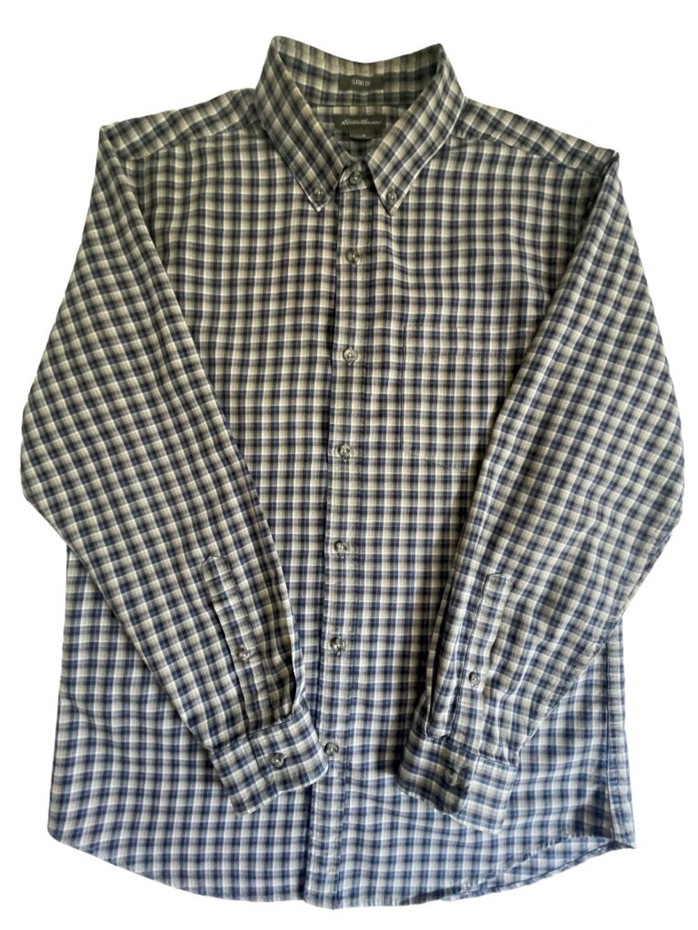 Eddie Bauer Men’s Plaid Cotton Button Down Shirt M